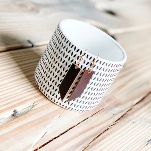 Genuine Leather Bar Drop Earrings